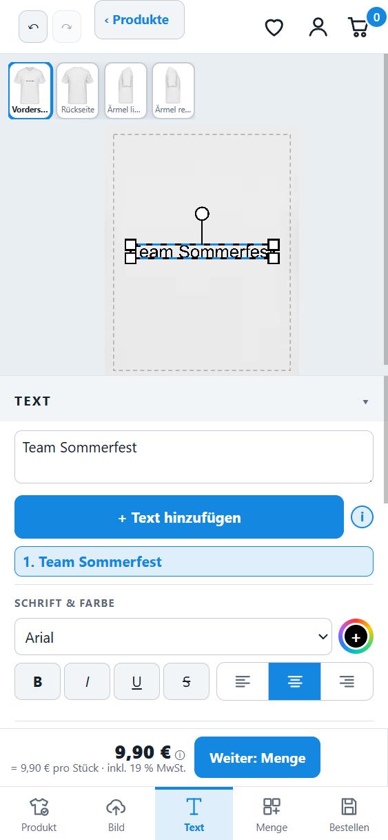 Handy: Gestalten – oben das Produkt, unten das Werkzeug